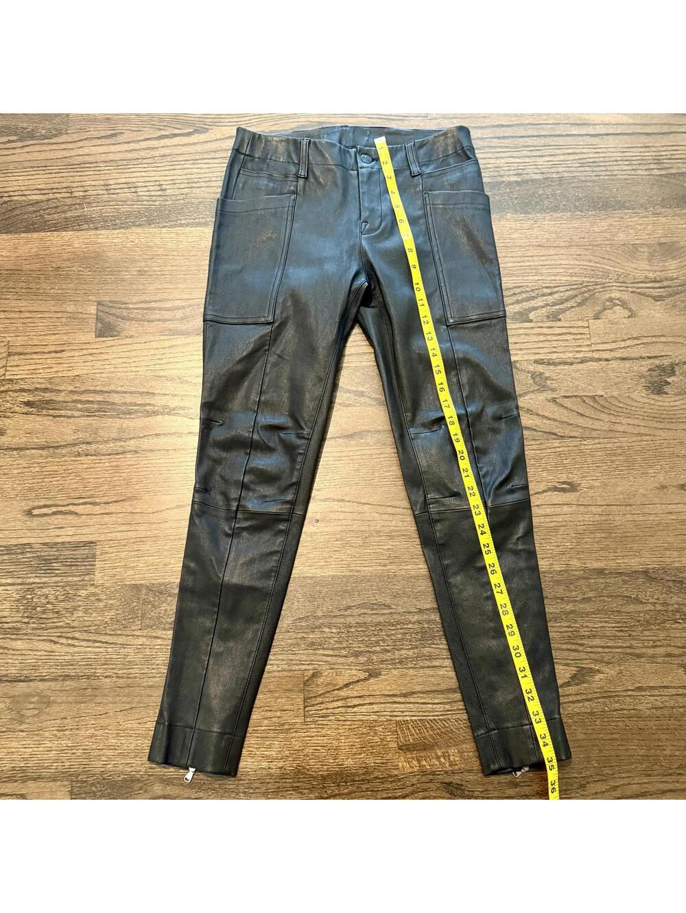 NWOT J BRAND Black 100% Lamb Leather Pants Size 27 - Picture 5 of 5